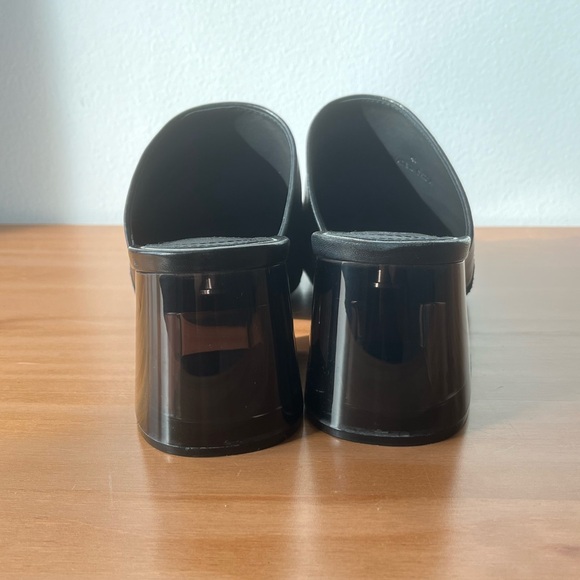 Black rag & bone MILLIE Mules with Acrylic Block Heel - Picture 2 of 7